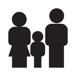 A black and white image of three people